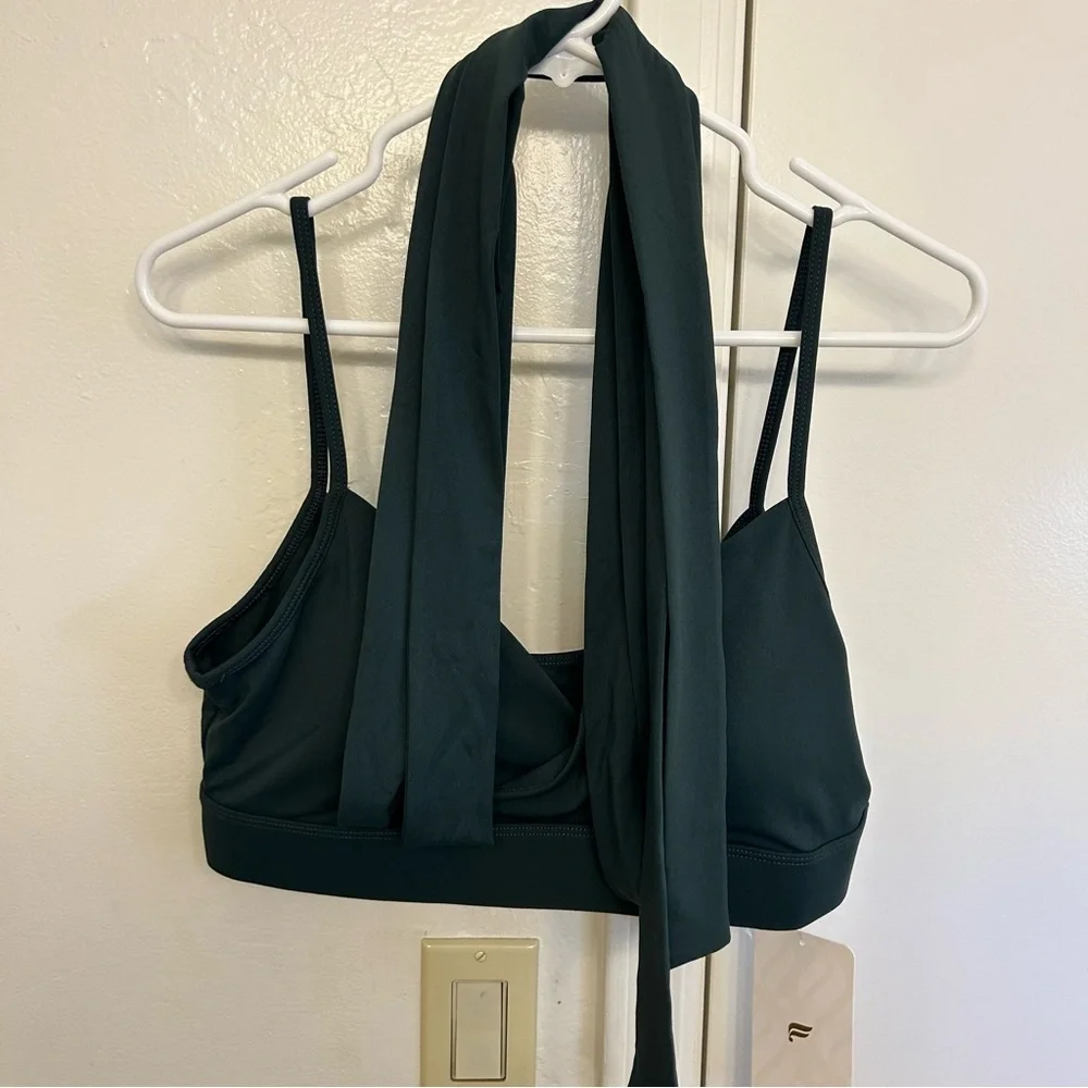 NWT Fabletics Nola Low Impact Sports Bra Dark Pine Green Size Large - Picture 10 of 10